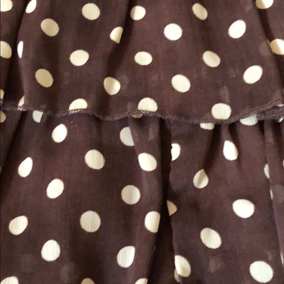 JUNIORS Brown Polkadot Ruffle Skirt - Picture 2 of 2